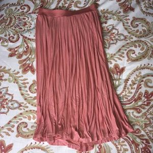 Atmosphere Pink Pleated Midi Skirt